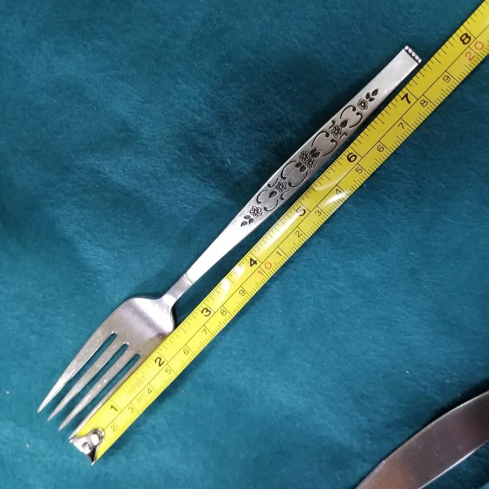 Oneida SPANADA WmA Rogers Premier Stainless 1 Knife 1 Dinner Fork Flatware